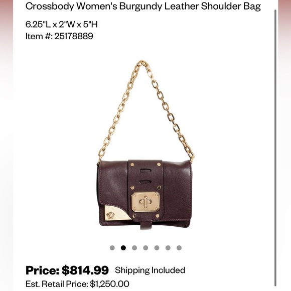 Versace Metallic Crossbody Inserts Leather Bag